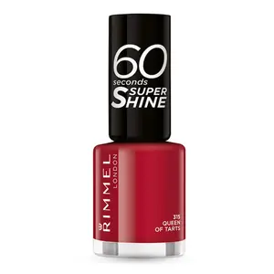 Nail polish Rimmel 60 Seconds Super Shine — shade 315 Queen of Tarts (hex #b02041)