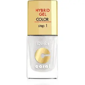 Лак для ногтей Delia Coral Hybrid Gel 32 Белый Перламутровый (гибридный/гелевый эффект)