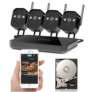 IP‑комплект Zmodo ZMODO 720P Wi‑Fi Mini NVR с 4 IP камерами и 1 ТБ HDD