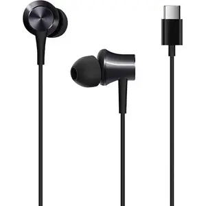 Wired Stereo Headphones Techonic HSEJ04WM USB-C black - original set (MPN 6934177710728)
