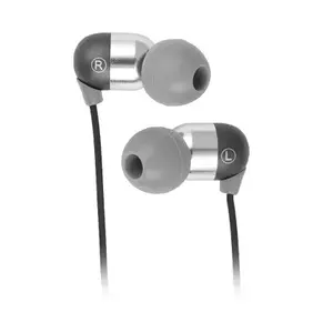 Austiņas Arctic E361-BM ar vadu un mikrofonu — 18–26000 Hz, kabelis 1,3 m, melnas/ sudraba