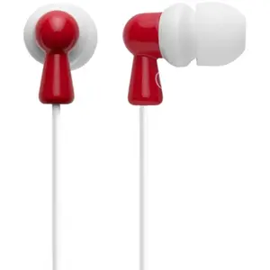 Vada in-ear austiņas CRESYN Petite Buddy — 20–20 000 Hz, kabelis 1,2 m, sarkanas
