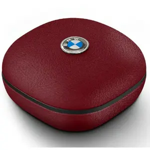 Iekšausu bezvadu TWS austiņas BMW BMW962 ar ādas apdari un metāla logotipu, ENC, sarkanas