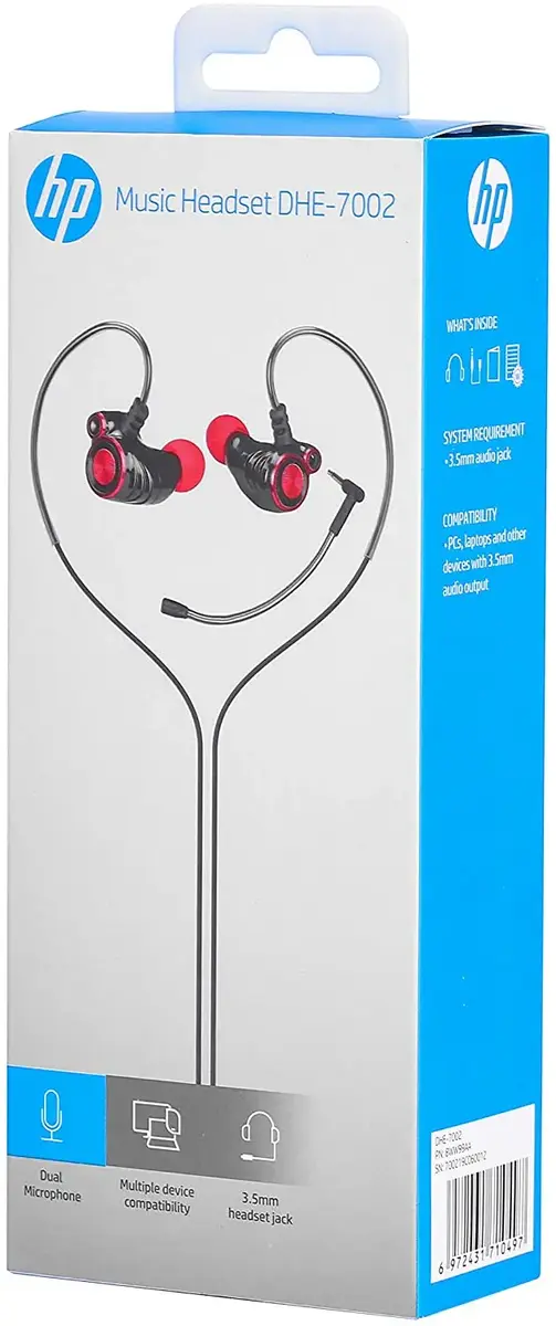 HP DHE-7002 vada in-ear austiņas Photo 2