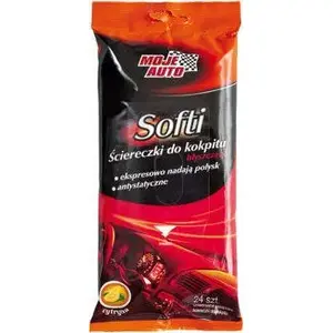 Cleaning Wipes for Dashboard Moje Auto 19-078 — glossy finish, pre-moistened cockpit wipes