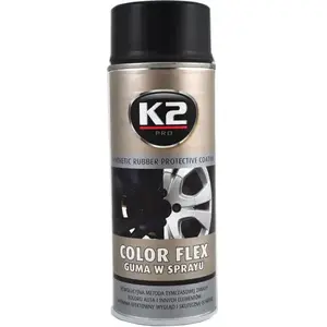 Аэрозоль K2 COLOR FLEX Резиновая краска Черный глянец 400 мл