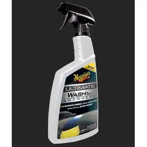 Spray Meguiar’s Ultimate Wash and Wax Anywhere — exterior car cleaner, 768 ml