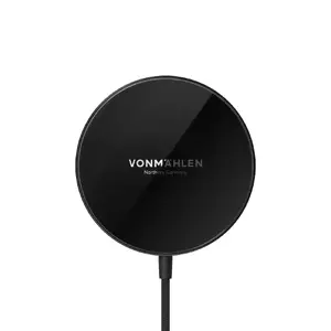 Indoor USB Wireless Fast Charger Ducky Vonmählen Aura Mini — 1× USB‑C, 1.5 m cable, black