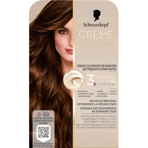 Hair Dye GARNIER SCHWARZKOPF Creme Supreme shade 6-68 Light Caramel Brown