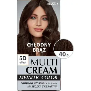Крем-краска для волос Joanna Multi Cream Metallic Color 5D Effect 40.5 холодный коричневый