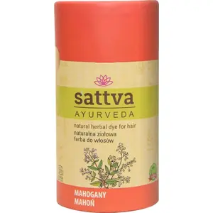Травяная краска для волос Sattva, махагон, 150 г — натуральный растительный краситель