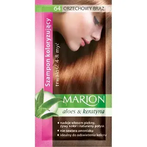 Coloring Shampoo MARION 64 Walnut Brown 40 ml — temporary hair tint for 4–8 washes
