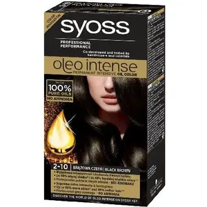 Краска для волос Syoss Oleo 2-10 коричнево‑черный