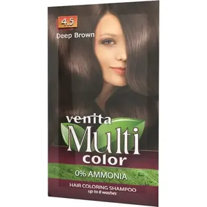 Coloring Shampoo VENITA_MultiColor 4.5 Dark Brown 40 g — no brand