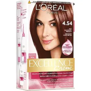 Matu krāsa krēms L’Oreal Paris Excellence Creme 4.54 brūns mahoāgas-vara pastāvīgā krāsa 50–100 ml