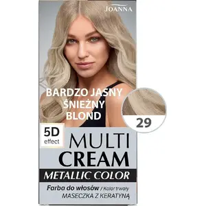 Крем-краска для волос Joanna Multi Cream Metallic Color 5D Effect 29 очень светлый снежный блонд
