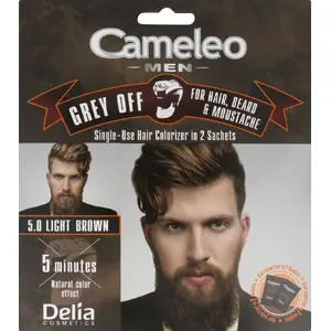 Hair, Beard and Moustache Cream Delia Cameleo Men 5.0 Light Brown (shade 5.0)