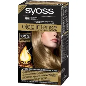 Hair dye Syoss Oleo 7-10 Blond — permanent hair colorant, shade 7-10 blond