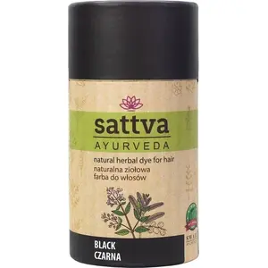 Hair dye Sattva Farba do włosów Black 150 g — permanent/cream hair colour, black shade