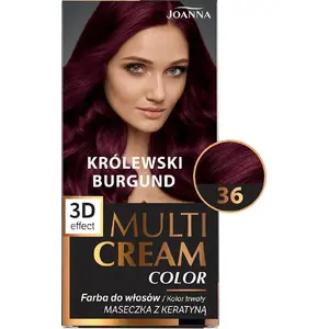 Matu krāsa Joanna Multi Cream Color Nr.36 Karaliskais Burgundijas