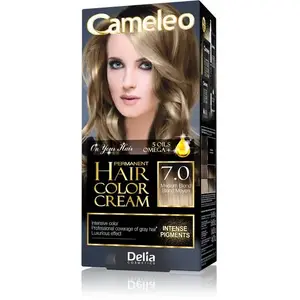 Pastāvīgā matu krāsa Delia Cameleo HCC Omega+ 7.0 Vidēji blonds, 1 iep.