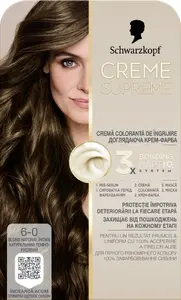 Hair dye GARNIER SCHWARZKOPF Creme Supreme shade 6-0 Natural Light Brown