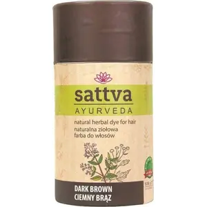 Растительная краска для волос Sattva SATTVA_Ayurveda Натуральная травяная краска Темно-коричневый 150 г