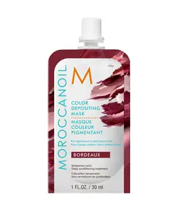 Маска для волос Moroccanoil Depositing Mask Bordeaux 30 мл — колорирующая маска для коричневых волос