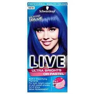 Hair Color Schwarzkopf LIVE 95 Electric Blue — permanent hair dye, 95 Electric Blue