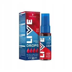 Temporary washable hair dye Schwarzkopf Live Drops Fiery Red 30 ml