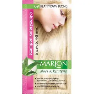 Coloring Shampoo MARION 40 ml — shade 69 Platinum Blonde, lasts 4–8 washes