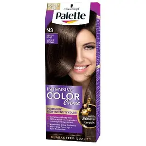 Matu krāsa Palette Intensive Color Creme N3 Vidēji brūns – pastāvīgā krāsošana