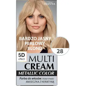 Крем-краска для волос Joanna Multi Cream Color 5D Effect 28 очень светлый перламутровый блонд