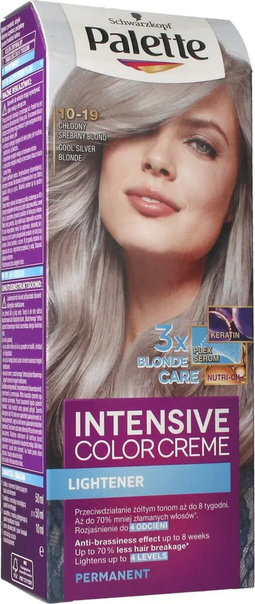 Matu krāsa krēmā Schwarzkopf 10-19 Dzijasauksta