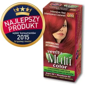 Hair Dye Venita Multi Color 7.66 Intense Red — ammonia-free permanent color