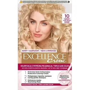 Matu krāsa Alkotest Excellence Creme 10 Blonde — pastāvīgā krāsa, tonis 10 Blonde