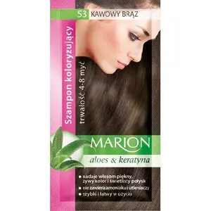 Krāsojošais šampūns MARION 40 ml, nokrāsa 53 Kafijas brūns, 4–8 mazgāšanas reizes
