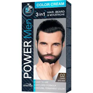 Hair Color Cream Joanna Power Men Color Cream 3in1 No. 02 Dark Brown
