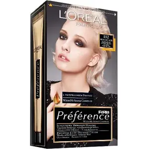 Краска для волос L’Oreal Paris Feria Preference Очень светлый блонд Перламутровый 102, стойкая