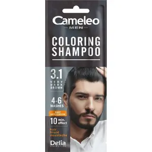Krāsojošs šampūns Alkotest CAMELEO_Men 3.1 Ļoti tumši brūns 15 ml