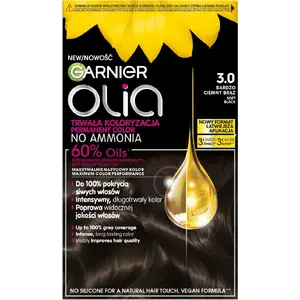 Hair Dye Alkotest Olia 3.0 Soft Black — permanent hair color, shade 3.0
