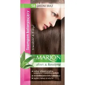 Krāsojošs šampūns MARION 4–8 mazgājumu №58 Vidēji brūns 40 ml