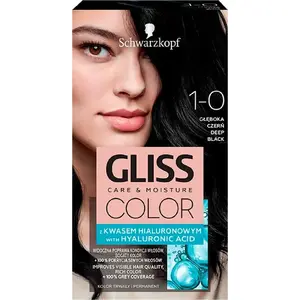 Hair Color Schwarzkopf Gliss Color 1-0 Deep Black permanent hair dye 680823