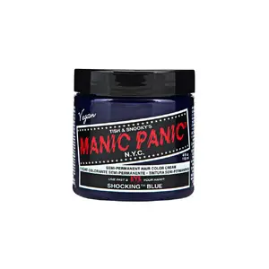 Matu krāsa Manic Panic Classic High Voltage Shocking Blue 118 ml — puspastāvīgs zils tonis