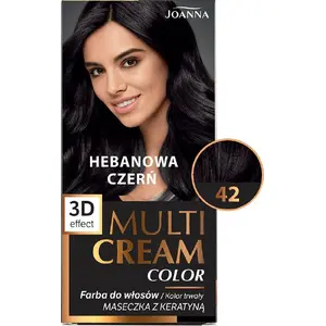 Matu krāsa krēms Joanna Multi Cream Color №42 Ebenu melna