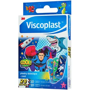 Пластыри детские Viscoplast Cool от Viscoplast, 2 размера, 20 шт., в коробке