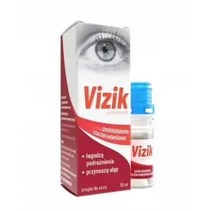Acu pilieni Tzmo VIZIK kairinātām sarkanām acīm, 10 ml pudele