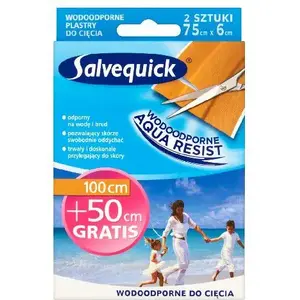 Salvequick ūdensizturīgs līmplāksteris Aqua Resist griezumiem, ruļļis 150 cm