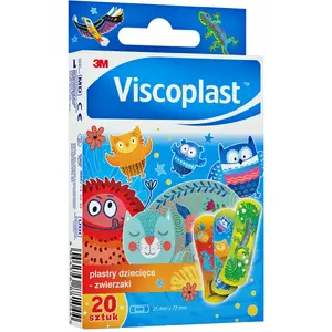 Пластырь детский Viscoplast «Животные» 72×25 мм, 20 шт.