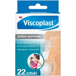 Пластырь Viscoplast Sportowy — набор 22 шт., 3 типа, 6 размеров